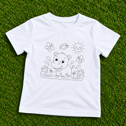 Cute Hippo Pond Tracing